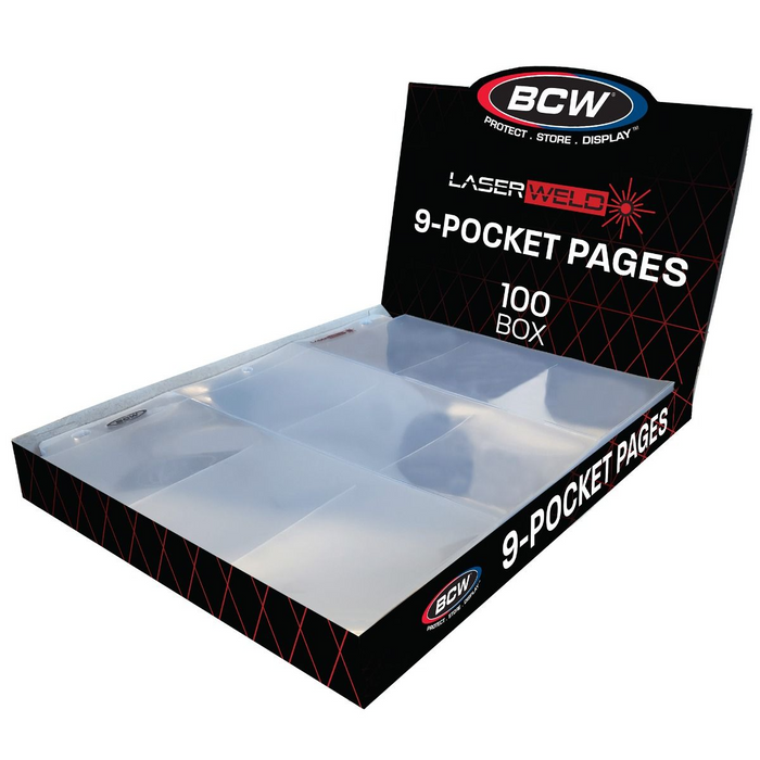 BCW Supplies - LaserWeld Pages - 9 Pocket - 100ct Box