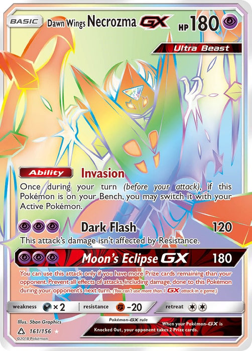 Dawn Wings Necrozma GX (Secret Rare) [SM05 - 161/156]