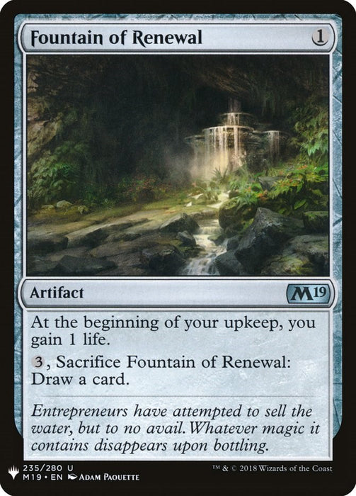 Fountain of Renewal [LIST - 235]