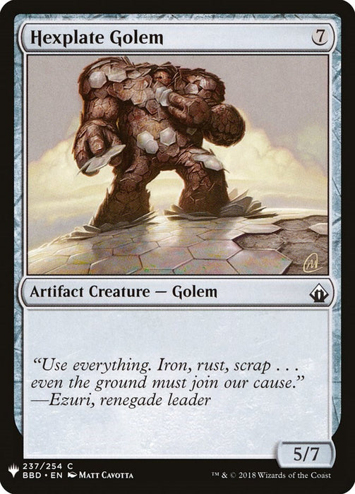 Hexplate Golem [LIST - 237]