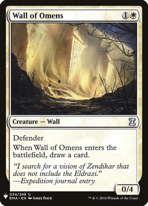 Wall of Omens (EMA) [LIST - 34]