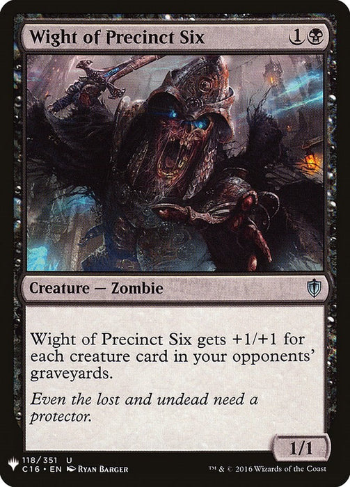 Wight of Precinct Six [LIST - 118]