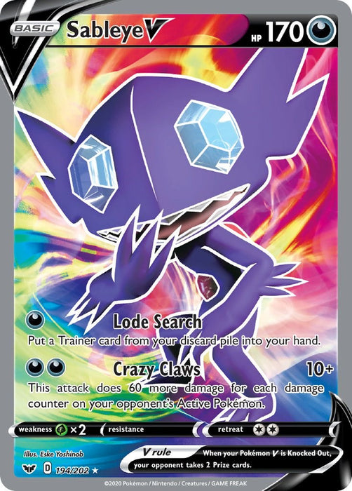 Sableye V (Full Art) [SWSH01 - 194/202]