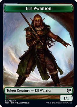 Elf Warrior // Icy Manalith Double-Sided Token