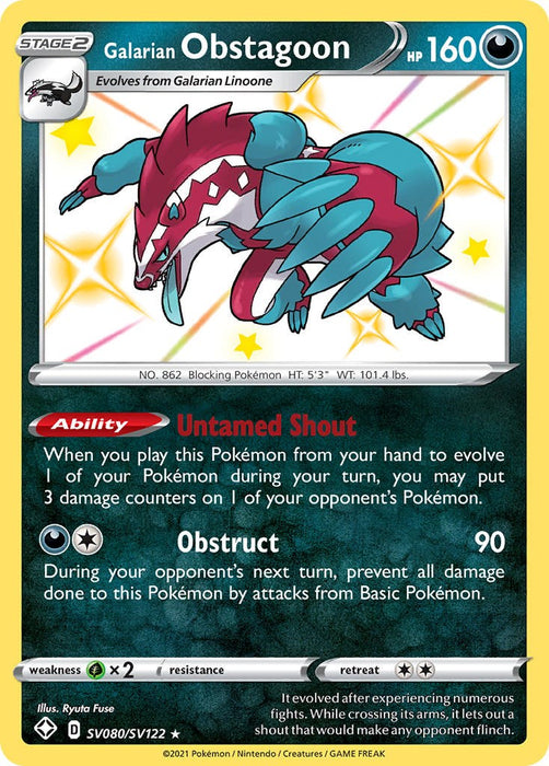 Galarian Obstagoon [SHFSV - SV080/SV122]