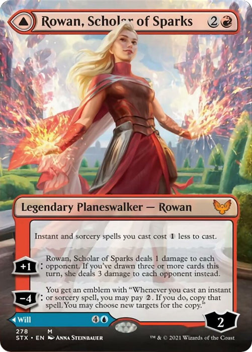 Rowan, Scholar of Sparks (Borderless) [STX - 278]