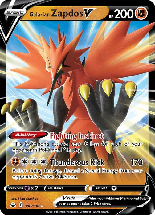 Galarian Zapdos V [SWSH06 - 080/198]