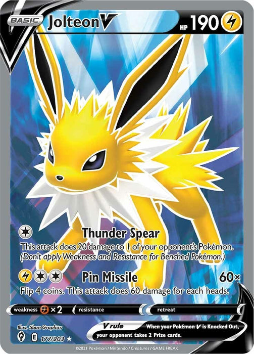 Jolteon V (Full Art) [SWSH07 - 177/203]