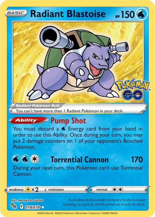 Radiant Blastoise [PGO - 018/078]