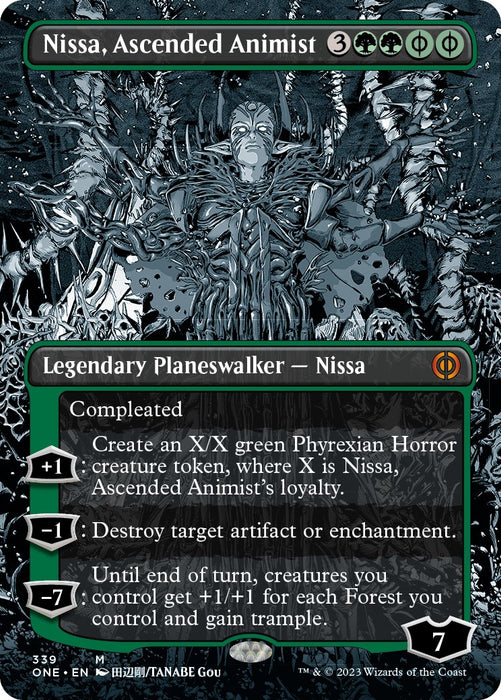 Nissa, Ascended Animist (Borderless) [ONE - 339]