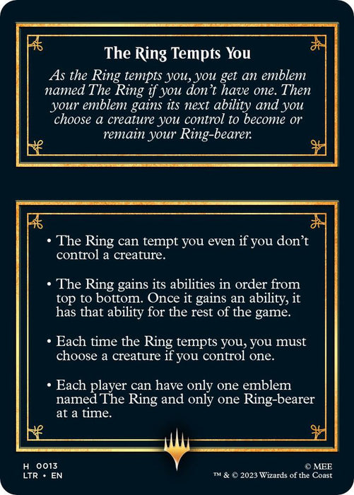 The Ring Helper Card (Back)