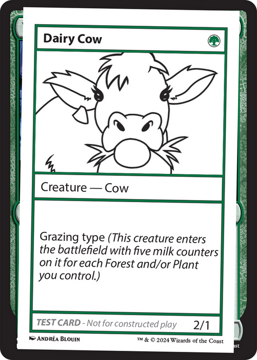 Dairy Cow [Mystery Booster 2 Playtest Cards]