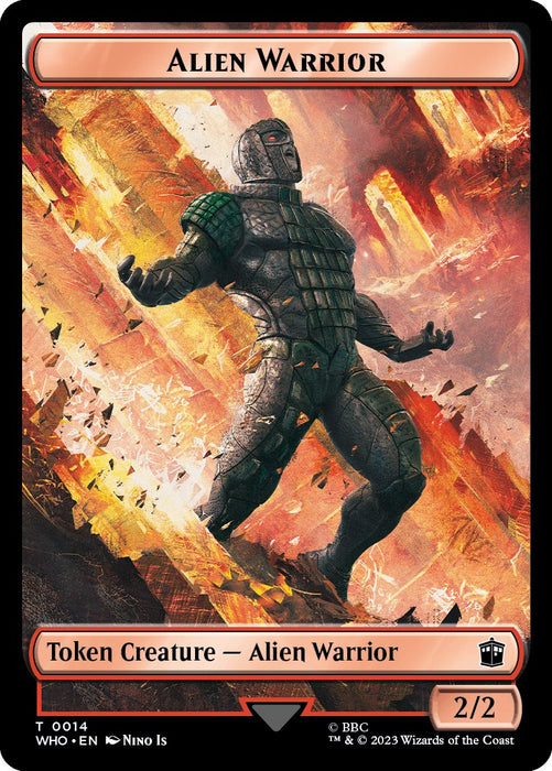 Alien Warrior // Treasure (0030) Double-Sided Token