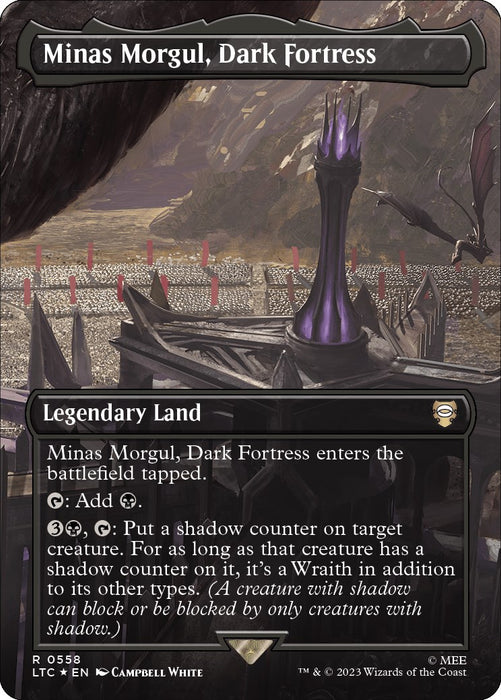 Minas Morgul, Dark Fortress (Borderless) (Surge Foil) [LTC - 558]