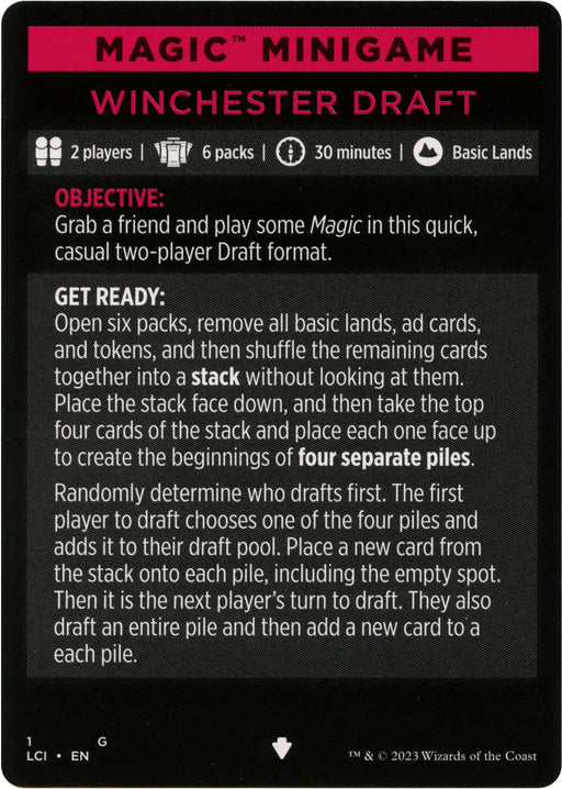 Magic Minigame: Winchester Draft