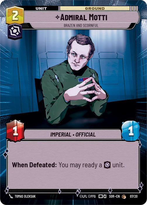 Admiral Motti - Brazen and Scornful (Hyperspace) (Weekly Play Promo) (7/20) [Spark of Rebellion Promos]