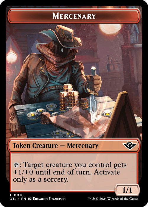 Mercenary // Human Rogue Double-Sided Token