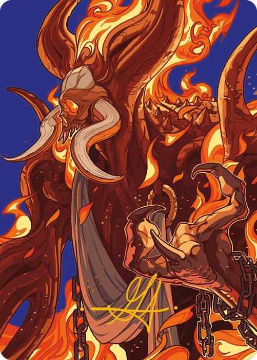 Phlage, Titan of Fire's Fury Art Card (Gold-Stamped Signature)