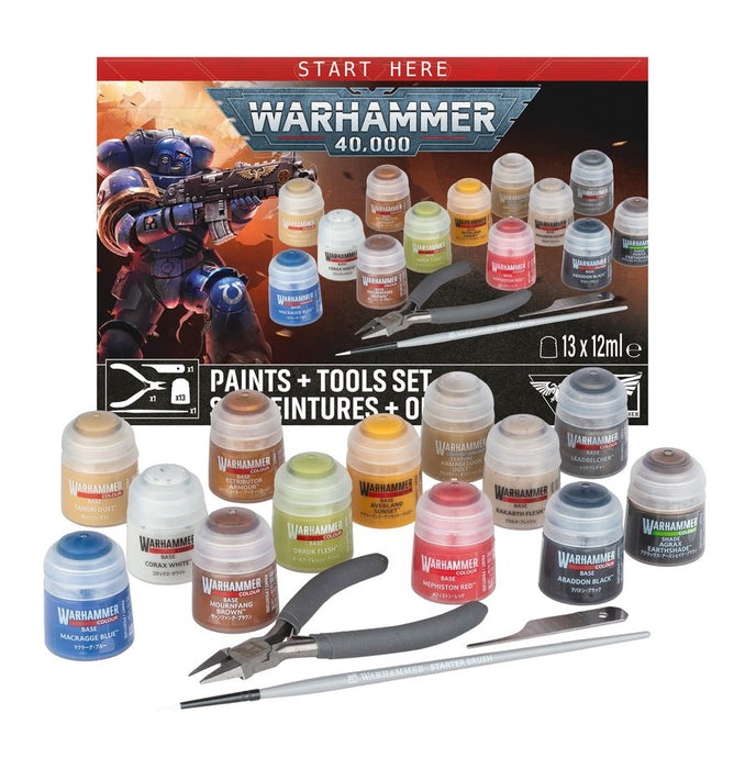 Warhammer 40,000 - Paints + Tools Essentials Set