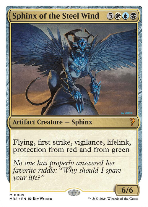 Sphinx of the Steel Wind (White Border)