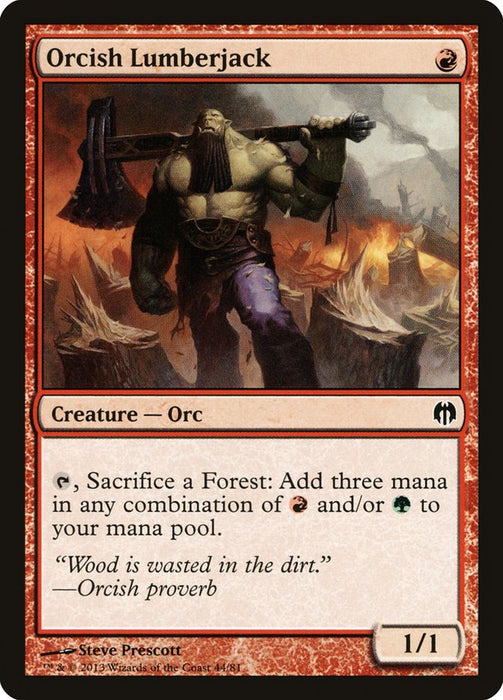 Orcish Lumberjack [Duel Decks: Heroes vs. Monsters]