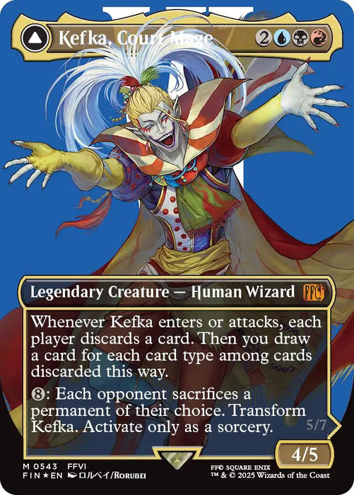 Kefka, Court Mage (0543) (Borderless) (Surge Foil)