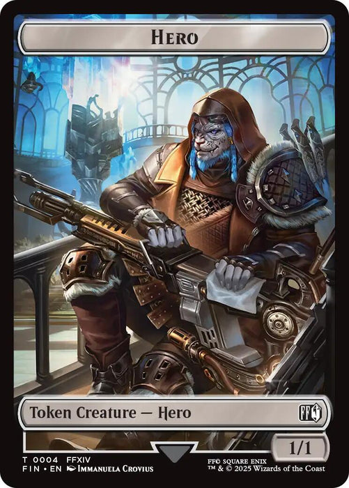 Hero (0004) // Treasure (0023) Double-Sided Token