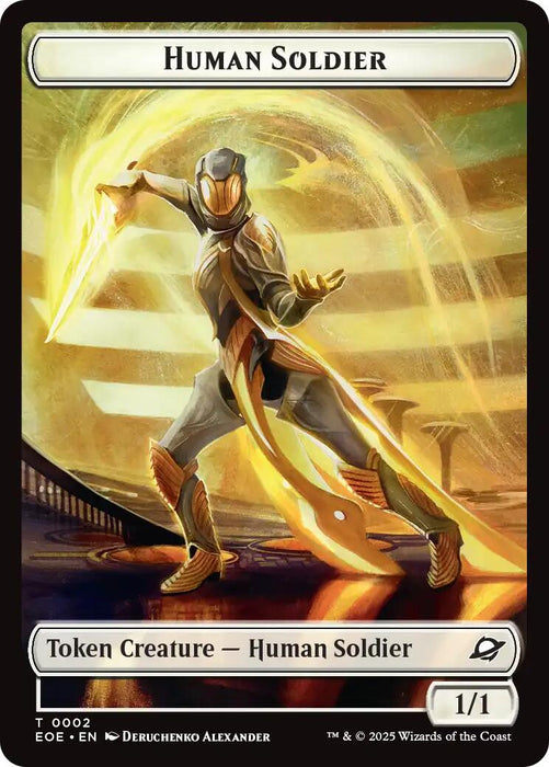 Human Soldier // Lander (0008) Double-Sided Token