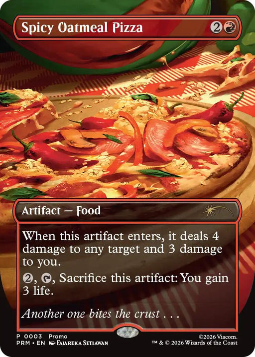 Spicy Oatmeal Pizza (Borderless)