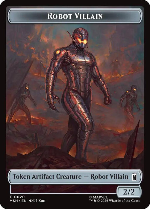 Soldier // Robot Villain Double-Sided Token (Back)