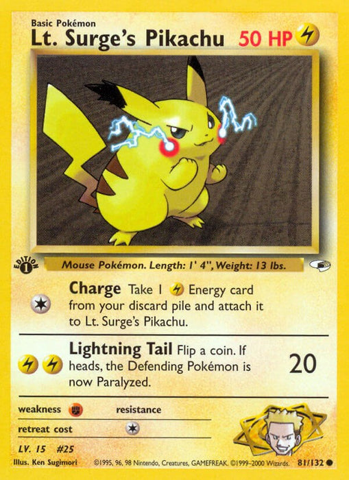 Lt. Surge's Pikachu [G1 - 081/132]