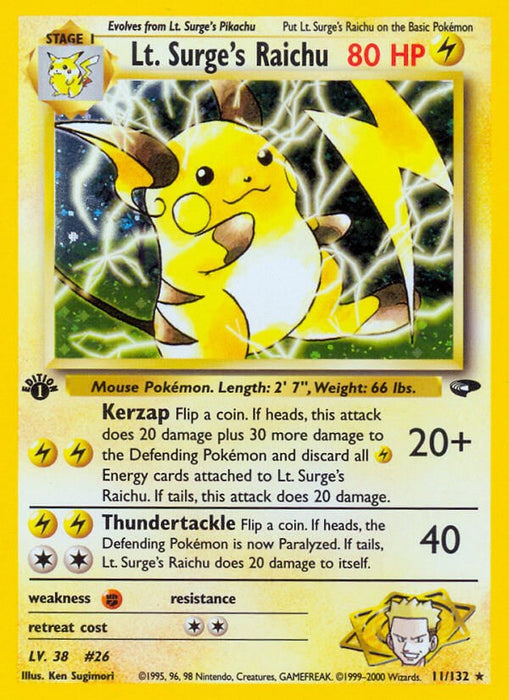 Lt. Surge's Raichu [G2 - 011/132]