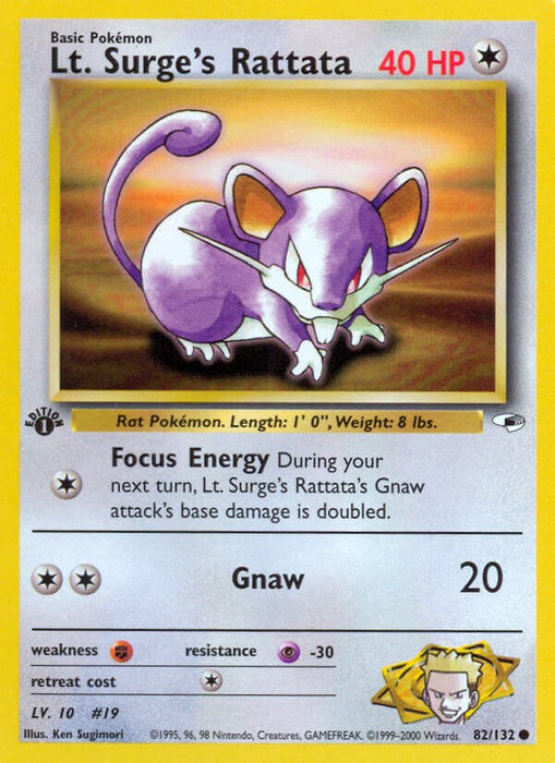 Lt. Surge's Rattata [G1 - 082/132]