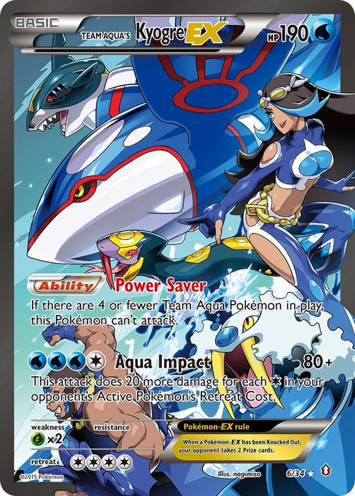 Team Aqua's Kyogre EX [DCR - 6/34]