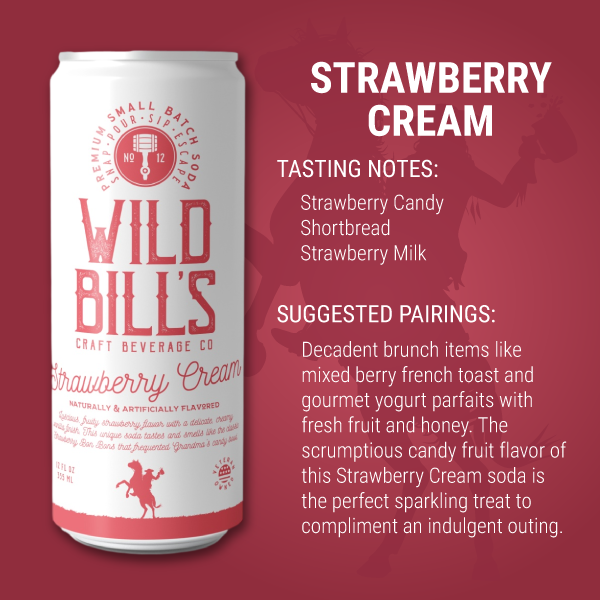 Strawberry Cream  - Premium Cane Sugar Soda, 12-Pack, Cans