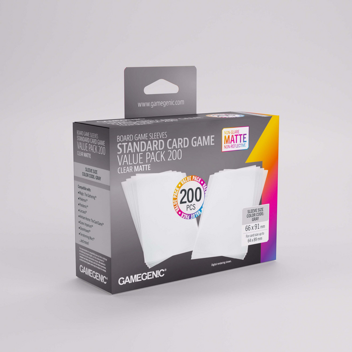 Gamegenic - Matte Standard Board Game Sleeves - Value Pack 200