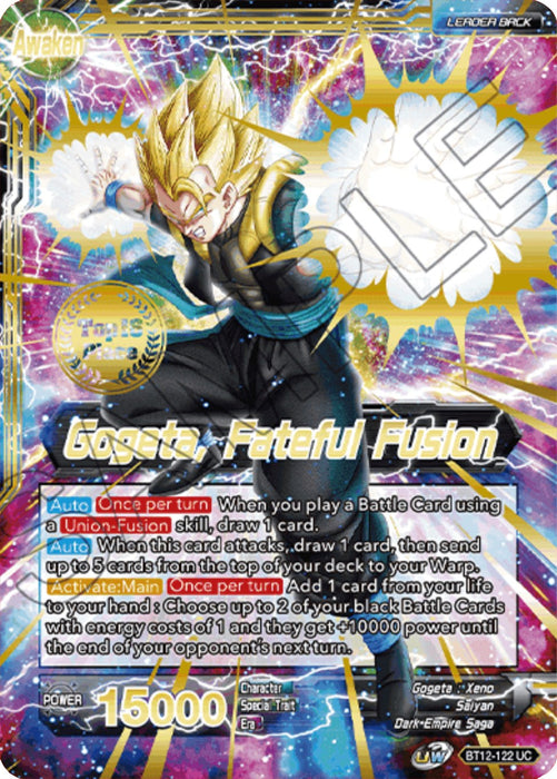 Son Goku & Vegeta // Gogeta, Fateful Fusion (2021 Championship Top 16) (BT12-122) [Tournament Promotion Cards]
