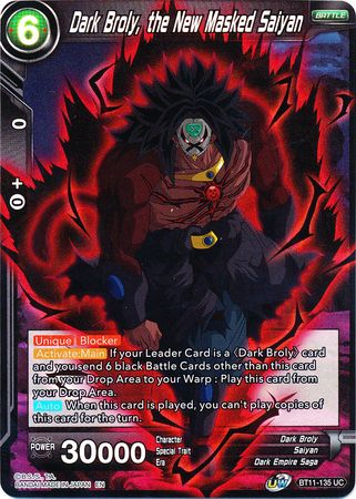 Dark Broly, the New Masked Saiyan (BT11-135) [Vermilion Bloodline 2nd Edition]