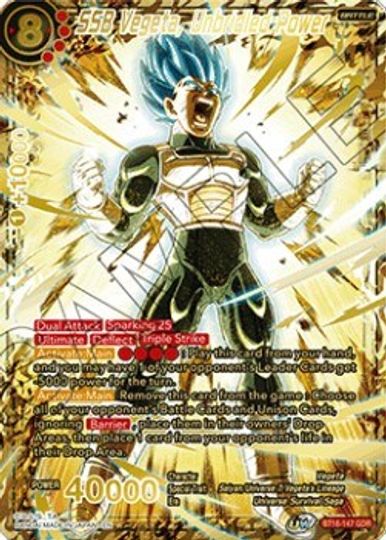 SSB Vegeta, Unbridled Power (God Rare) (BT16-147) [Tournament Promotion Cards]