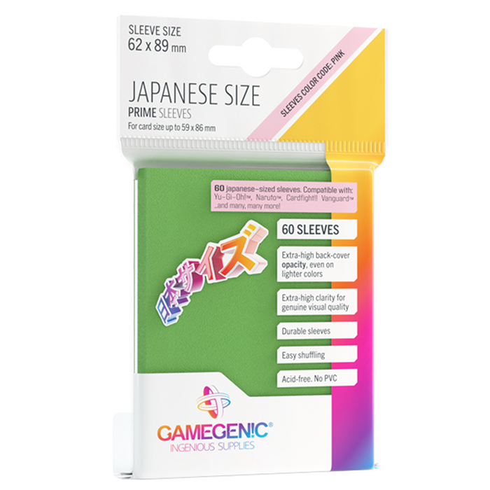 Gamegenic - Card Sleeves:  Japanese Size Green