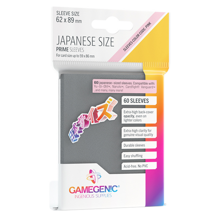 Gamegenic - Card Sleeves:  Japanese Size Dark Gray