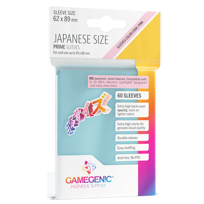 Gamegenic - Card Sleeves:  Japanese Size Clear