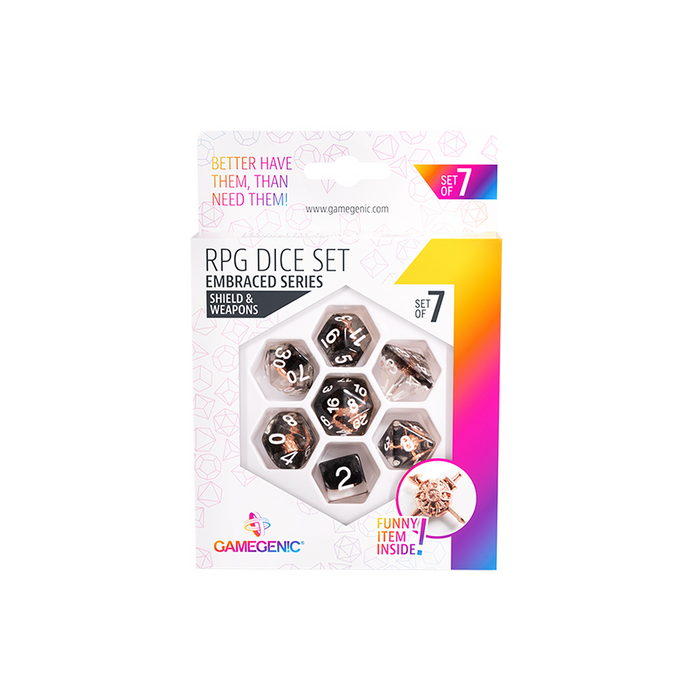 Gamegenic - Embraced Series: Shield & Weapons RPG Dice Set (7pcs)