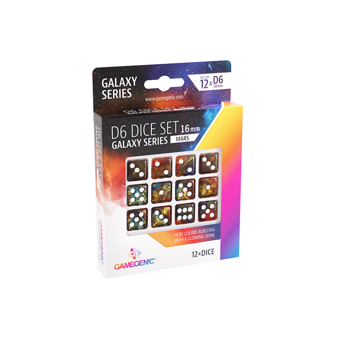 Gamegenic - Galaxy Series: Mars D6 16 MM (12 pcs)