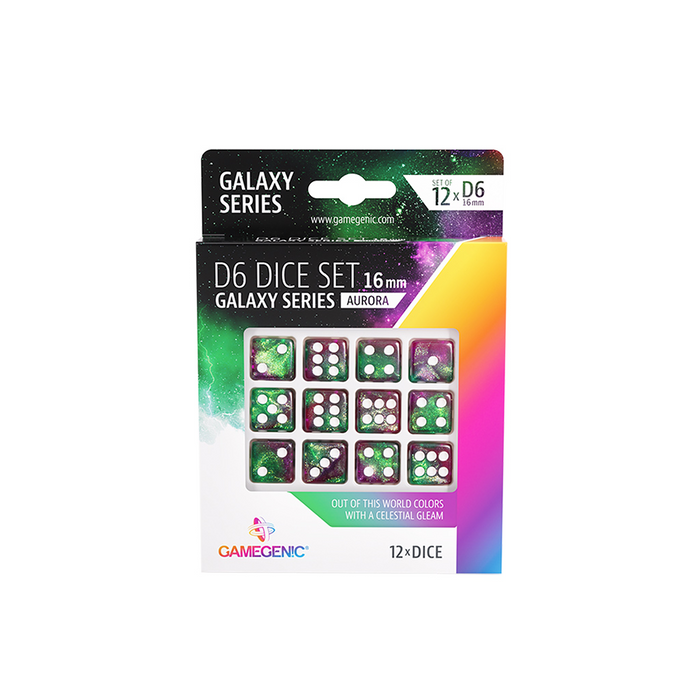 Gamegenic - Galaxy Series: Aurora D6 16 MM (12 pcs)