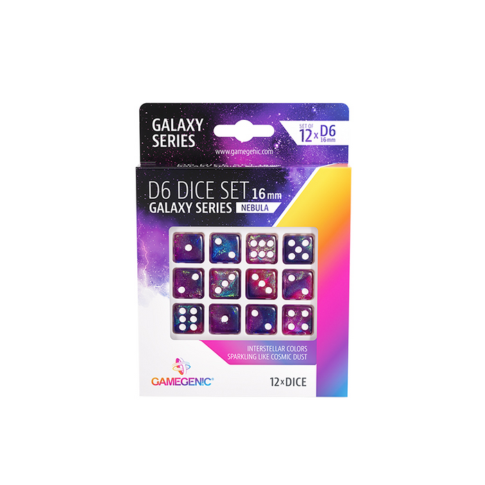 Gamegenic - Galaxy Series: Nebula D6 16 MM (12 pcs)