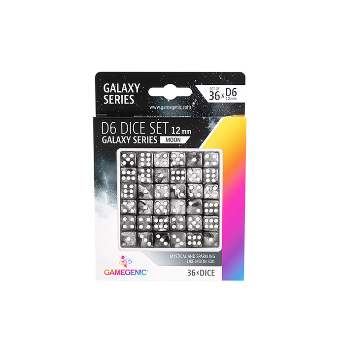 Gamegenic - Galaxy Series: Moon D6 12 MM (36 pcs)
