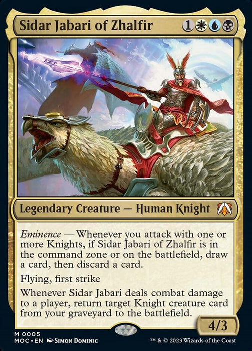 Sidar Jabari of Zhalfir [March of the Machine Commander]