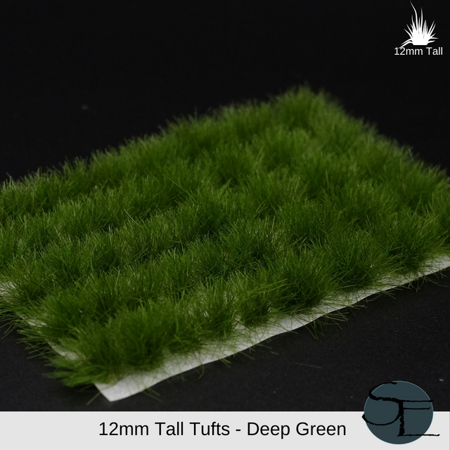Shadow's Edge Tufts - 12mm XL Self-Adhesive Tufts: Deep Green