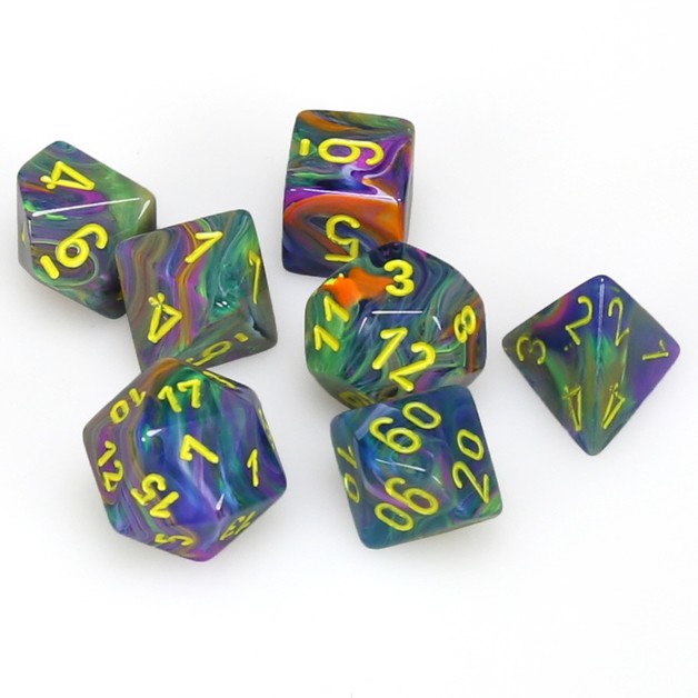 Chessex - 7-Die Set Festive: Mosaic/Yellow